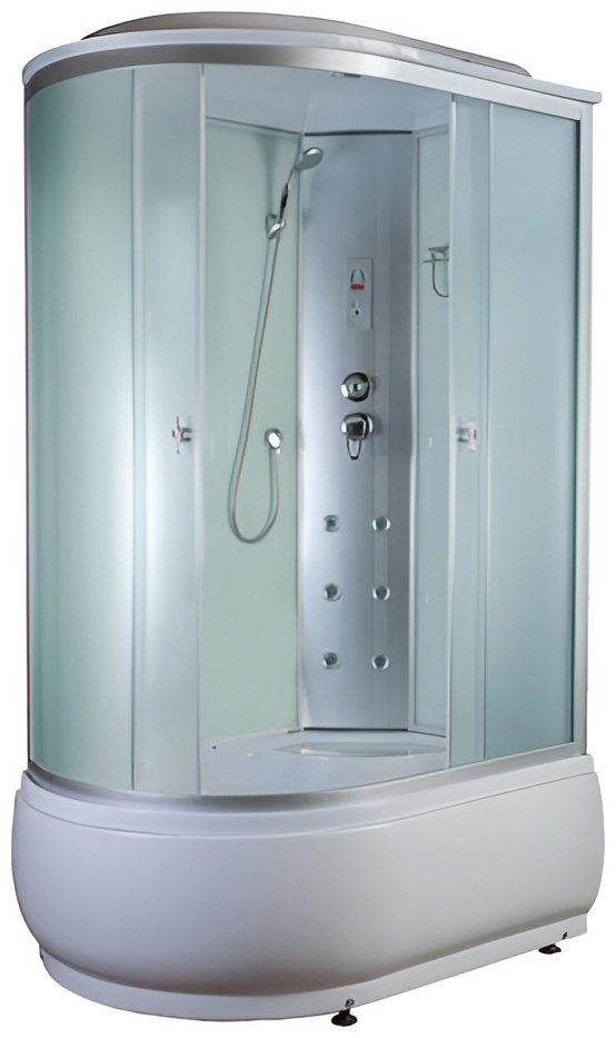 Душевая кабина Aquapulse 4006B R fabric white (220х80 см), высокий поддон