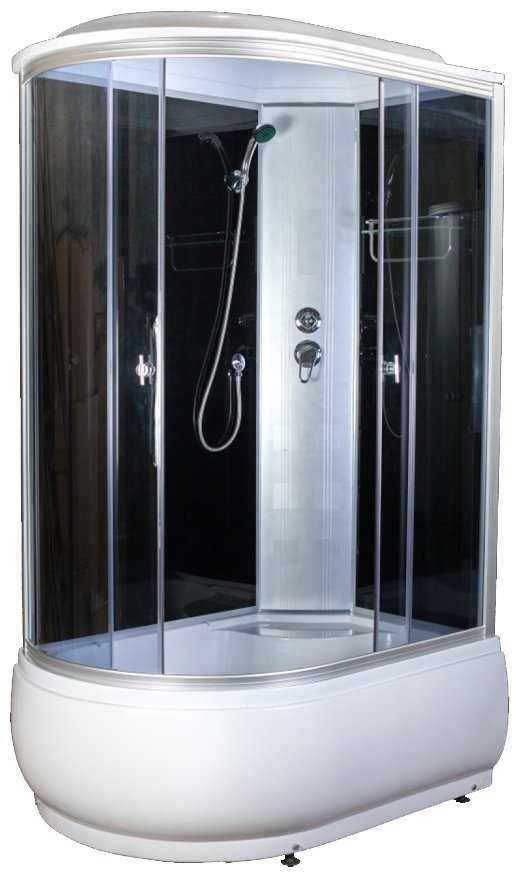 Душевая кабина Aquapulse 4006D R grey black (220х80 см), высокий поддон