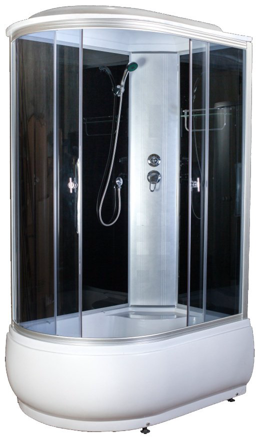 Душевая кабина Aquapulse 4006D R grey black (220х80 см), высокий поддон