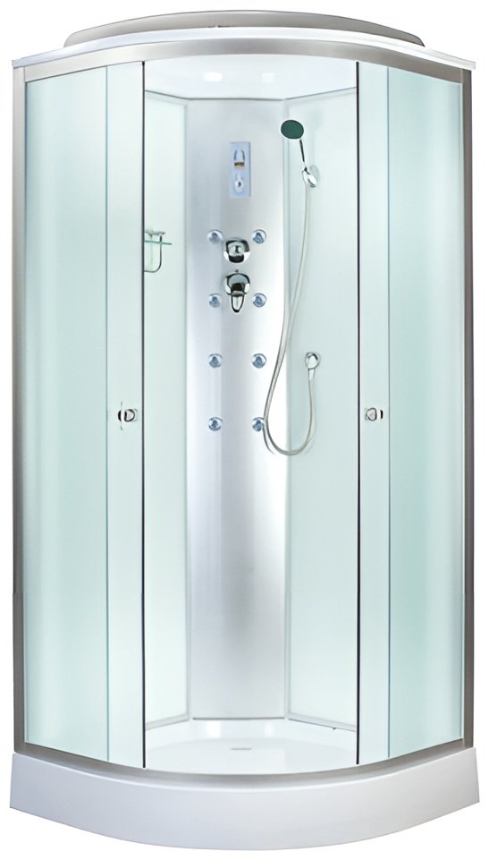 Душевая кабина Aquapulse 4022B fabric white (220х90 см), низкий поддон