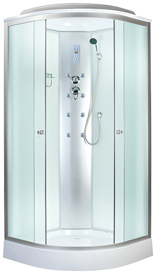 Душевая кабина Aquapulse 4022B fabric white (220х90 см), низкий поддон купить,NaN
