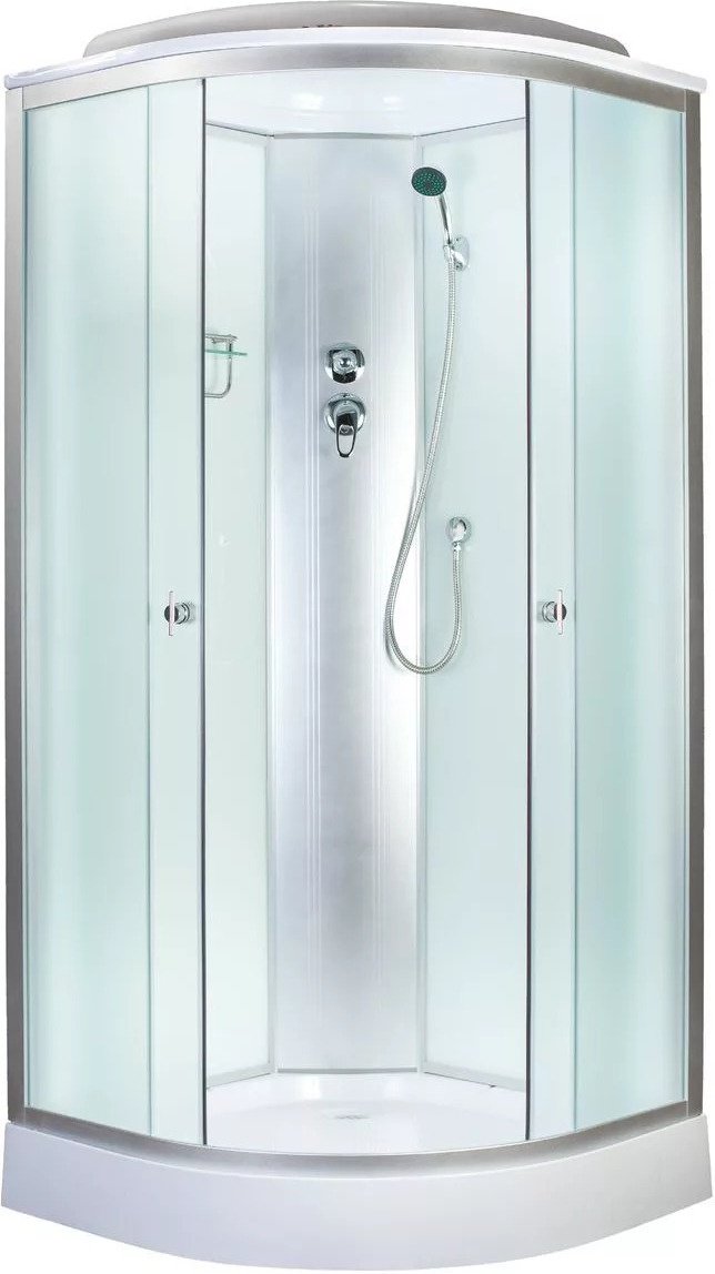 Душевая кабина Aquapulse 4023D fabric white (220х100 см), низкий поддон