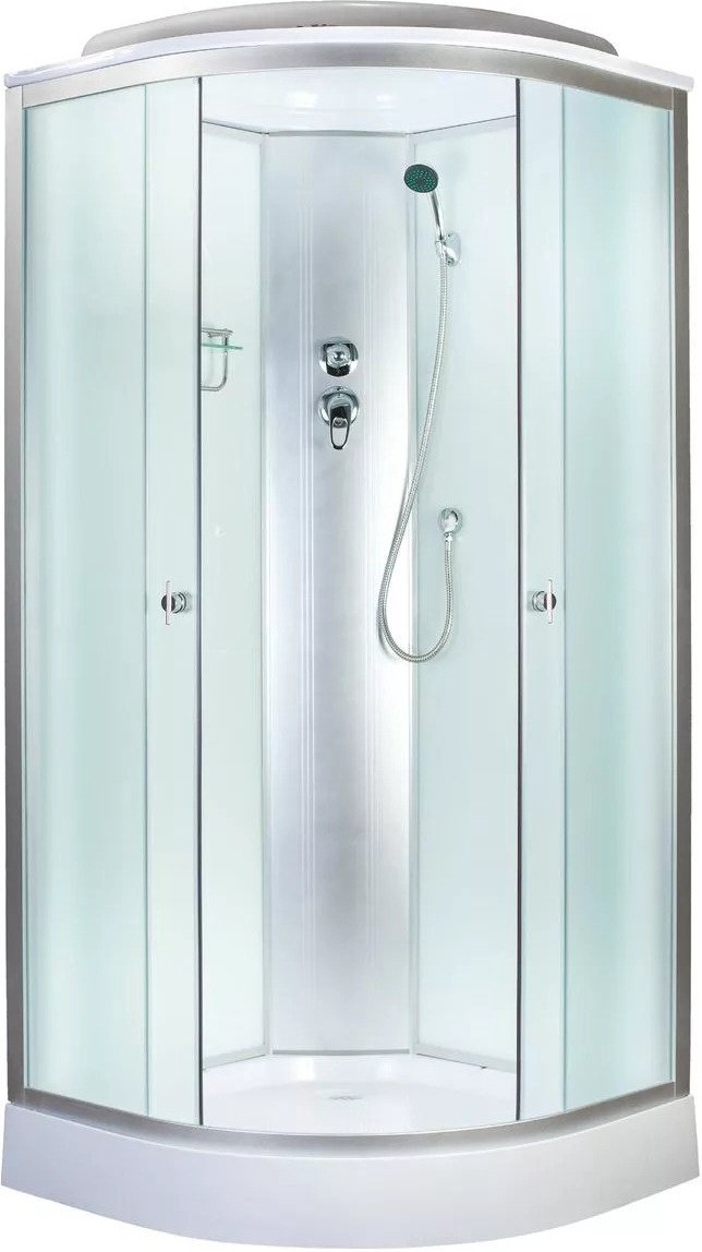 Душевая кабина Aquapulse 4023D fabric white (220х100 см), низкий поддон