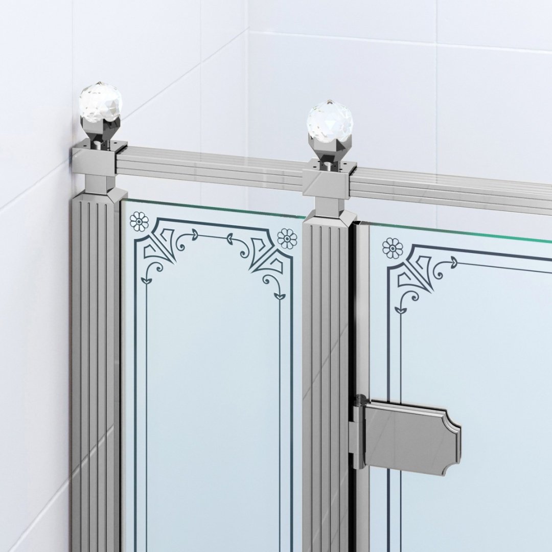 Душевое ограждение Ambassador двухстенное Royal 18015107-L, 1000х2000 мм купить,NaN