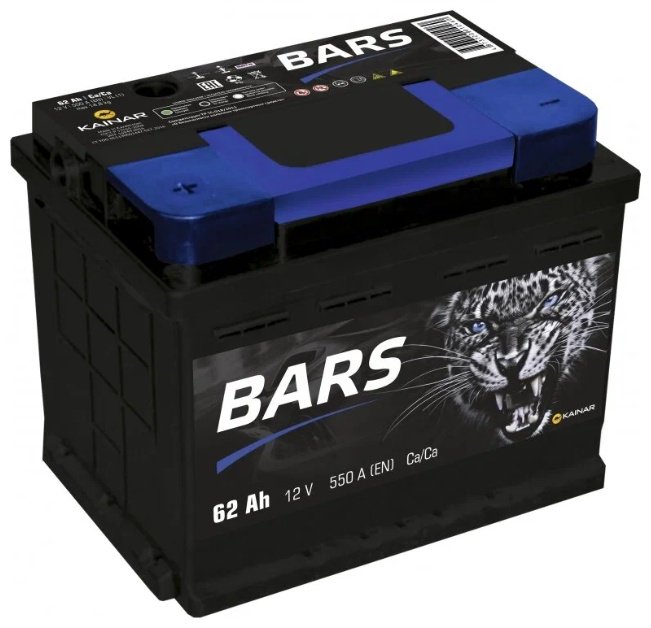 Аккумулятор BARS 00044035 062 АПЗ 62 Ач прямая