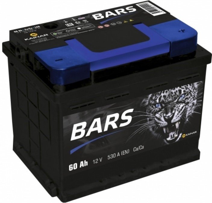 Аккумулятор BARS 6ct-60Ah Silver 60 Ач обратная