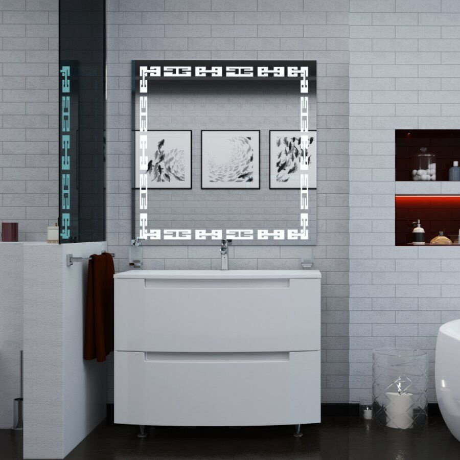 Тумба с раковиной AQUARODOS HeadWay 100, 100x85x46см, белый купить,NaN