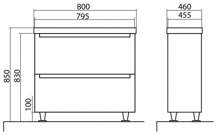 AQUARODOS HeadWay 80 белая