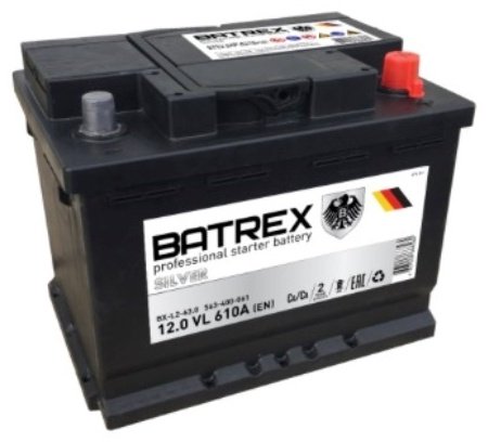 Аккумулятор Batrex 6СТ-63Ah -/&#43;