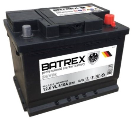 Аккумулятор Batrex 6СТ-63Ah -/+