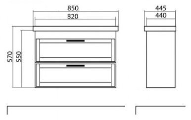 Тумба с раковиной AQUARODOS ScandiSPA INARI 85, 85x57x45см, бежевый купить,NaN