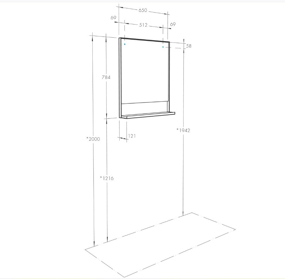 Зеркало настенное AQUATON 65x78.4 см купить,0
