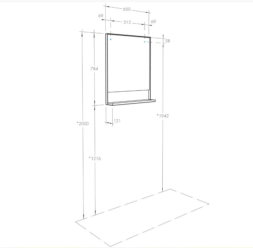Зеркало настенное Aquaton Лофт Урбан 1A254102LQX50 65x78.4см купить,73300