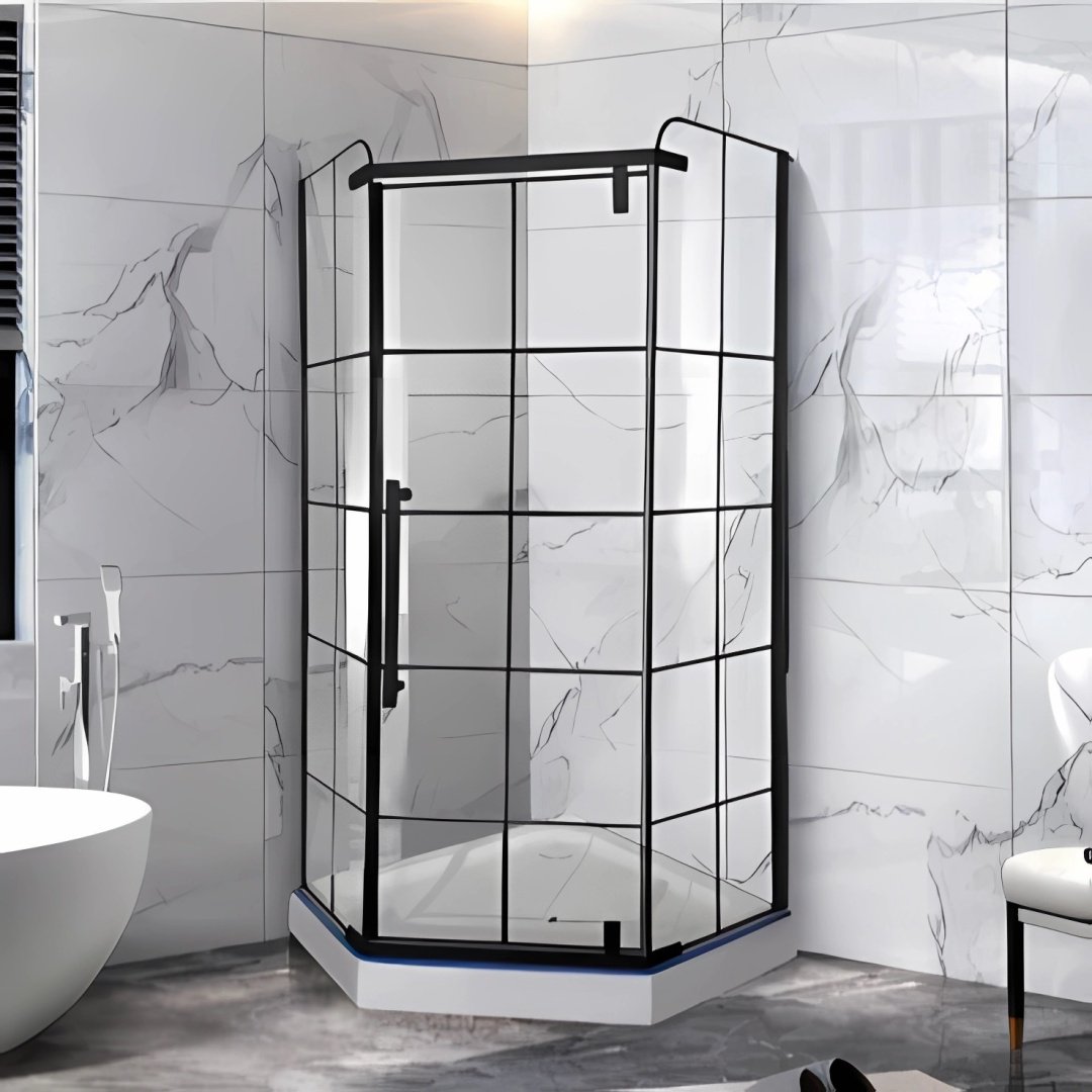 Душевое ограждение Apollo трехстенное AP27-10BL-V, 1000х1000х1950 мм купить,NaN