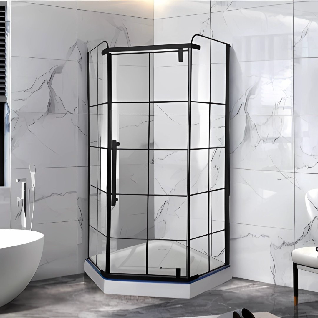 Душевое ограждение Apollo трехстенное AP27-10BL-V, 1000х1000х1950 мм купить,NaN