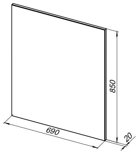 Зеркало настенное Aquanet 69x85 см купить,NaN
