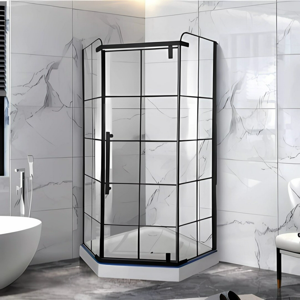 Душевое ограждение Appollo трехстенное AP27-9BL-V, 900х1950 мм