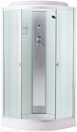 Душевая кабина Aquapulse 4022C fabric white (220х90 см), низкий поддон