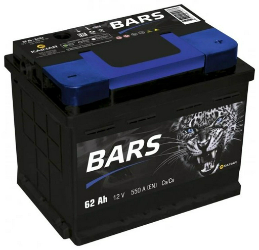 Аккумулятор BARS 00041564 062 АПЗ BARS е 62 Ач обратная