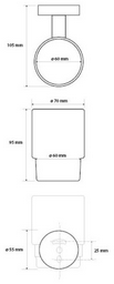 Bemeta стакан 104110010 1 шт, стекло, латунь