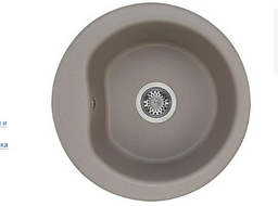 Кухонная мойка AQUATON 1A712732MD250 серый шёлк серый шелк врезная 51х51х19 см, искусственный мрамор