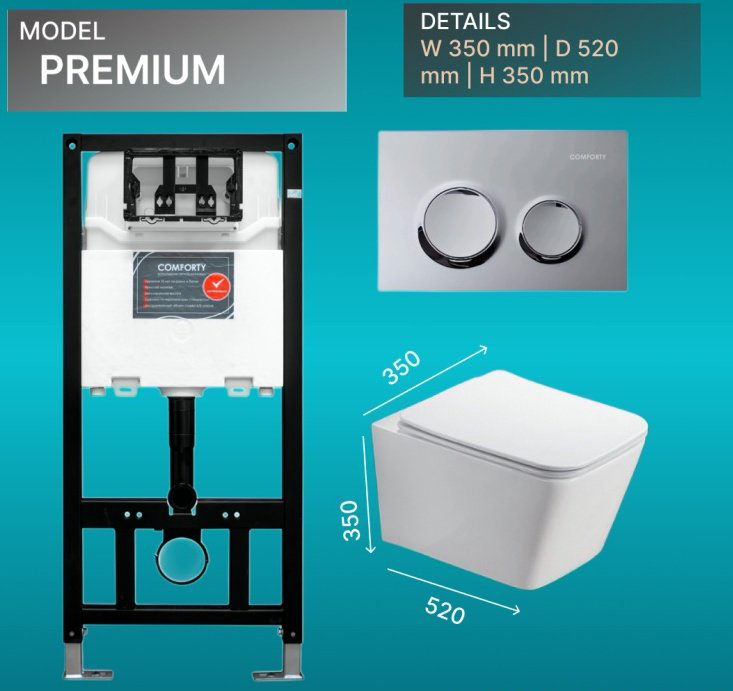 Comforty унитаз с инсталляцией Premium, санфарфор