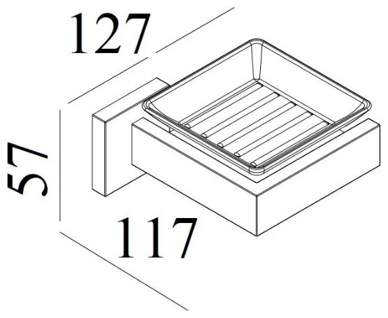 Boch Mann мыльница CR-F25-H04MB 1 шт, стекло, нержавеющая сталь купить,NaN