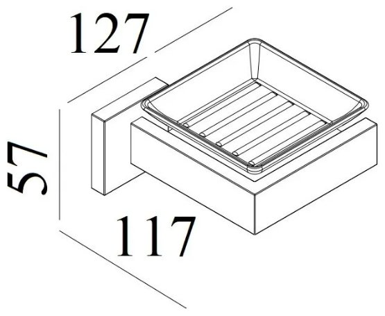 Boch Mann мыльница CR-F25-H04MB 1 шт, стекло, нержавеющая сталь купить,NaN