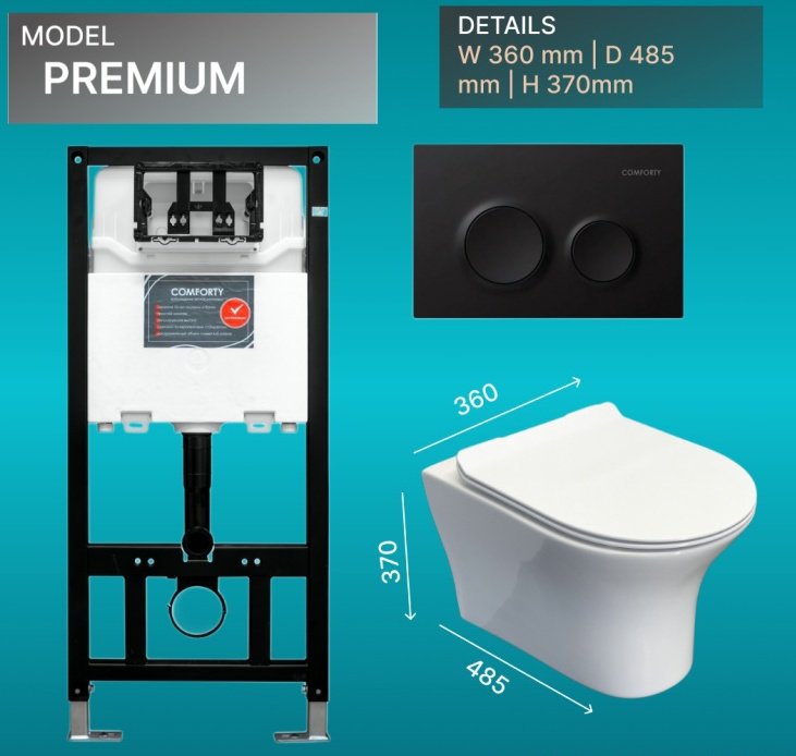 Comforty унитаз с инсталляцией Premium, санфарфор