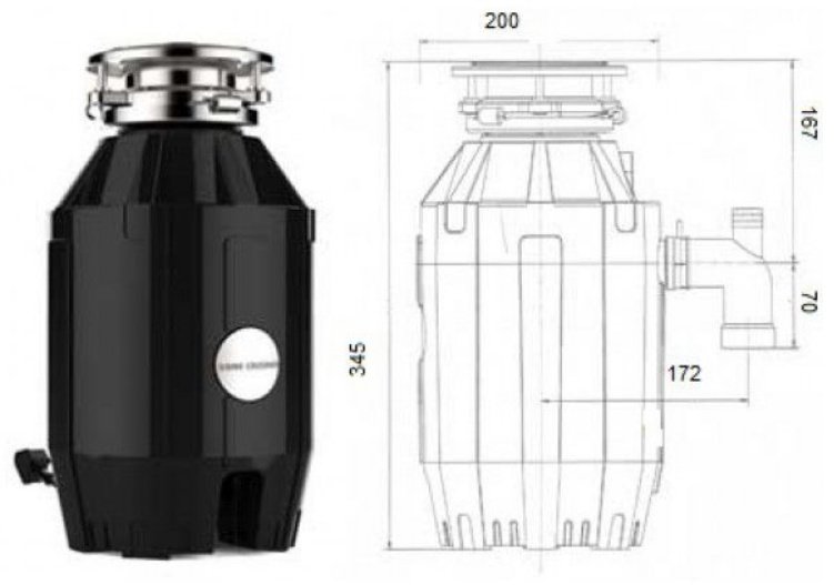 Измельчитель BoneCrusher 810 черный