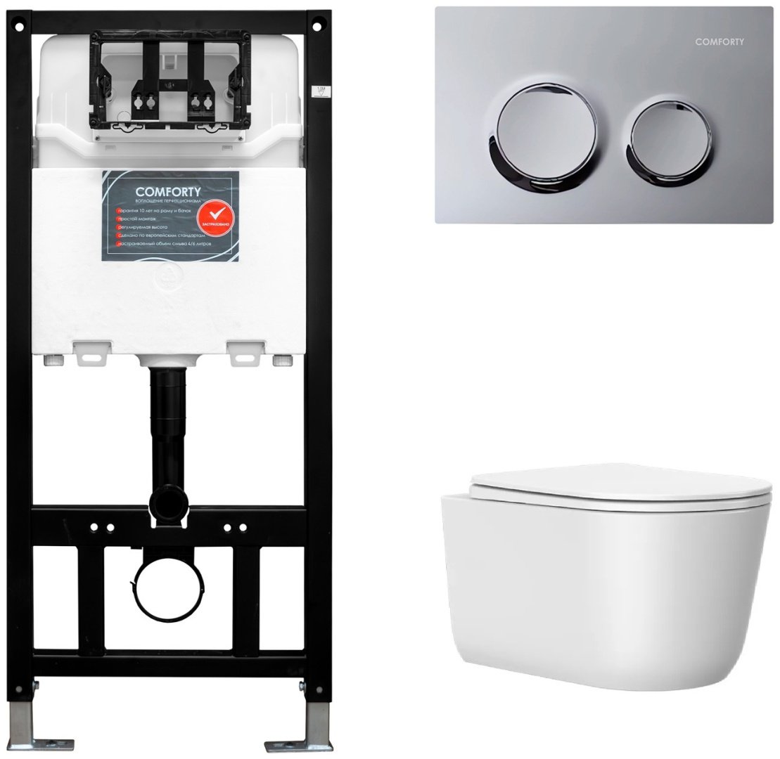 Comforty унитаз с инсталляцией COMFORTY CF3C789WH, санфаянс - ForteMarket Comforty унитаз с инсталляцией COMFORTY CF3C789WH, санфаянс купить,0