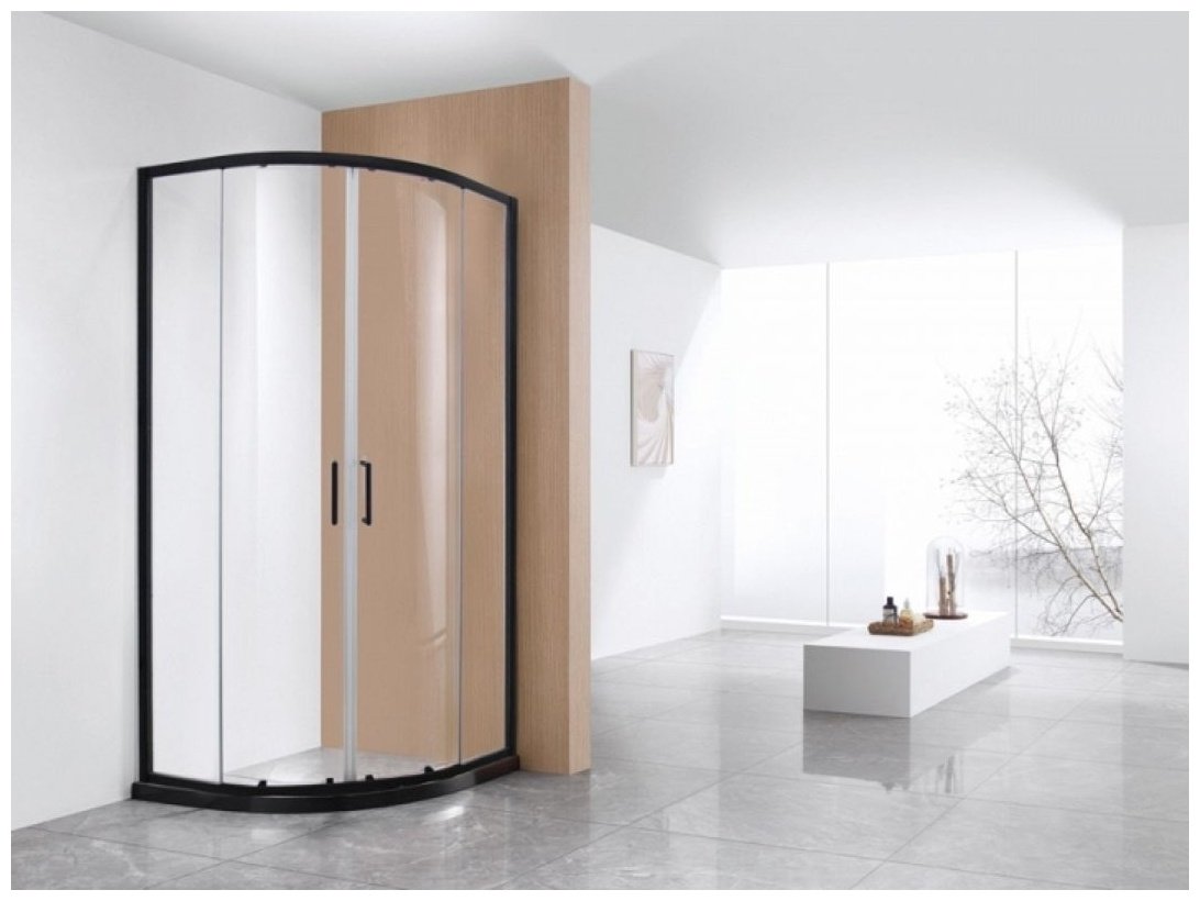 Душевое ограждение BRAVAT BLACK LINE BS090.1201B 900х900х2000 мм