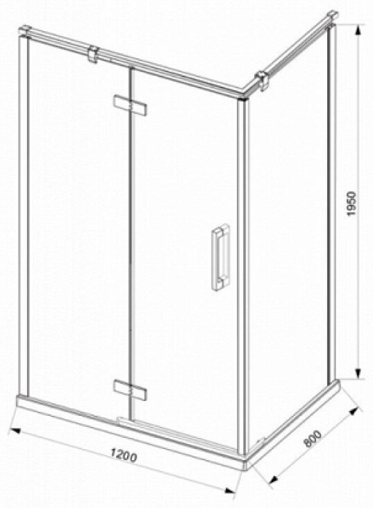 Душевое ограждение Bravat Blackline R BS120.3113AB 1200x800x7950 правый черный купить,0