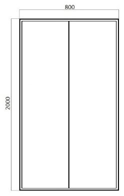 Душевое ограждение BRAVAT Drop BD080.4120A 800X2000
