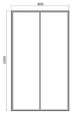 Душевое ограждение BRAVAT Drop BD080.4120A 800X2000