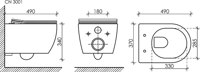 Унитаз Ceramicanova CN3001_1001M_1000 с инсталляцией белый купить,556901