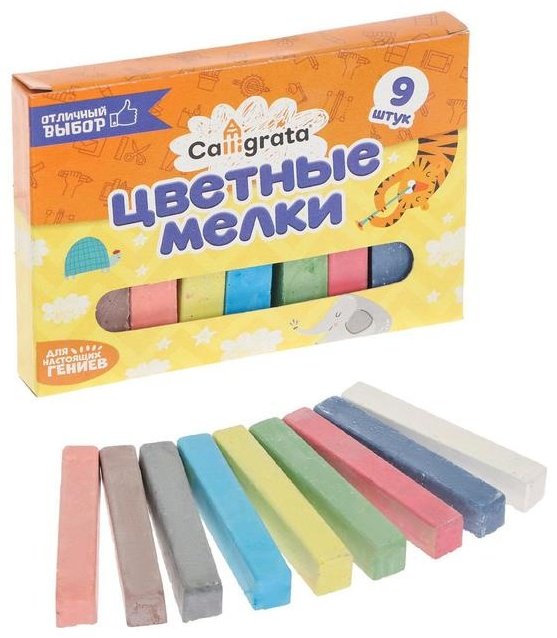 Calligrata мел сухой сечение квадратное 9 шт купить,NaN