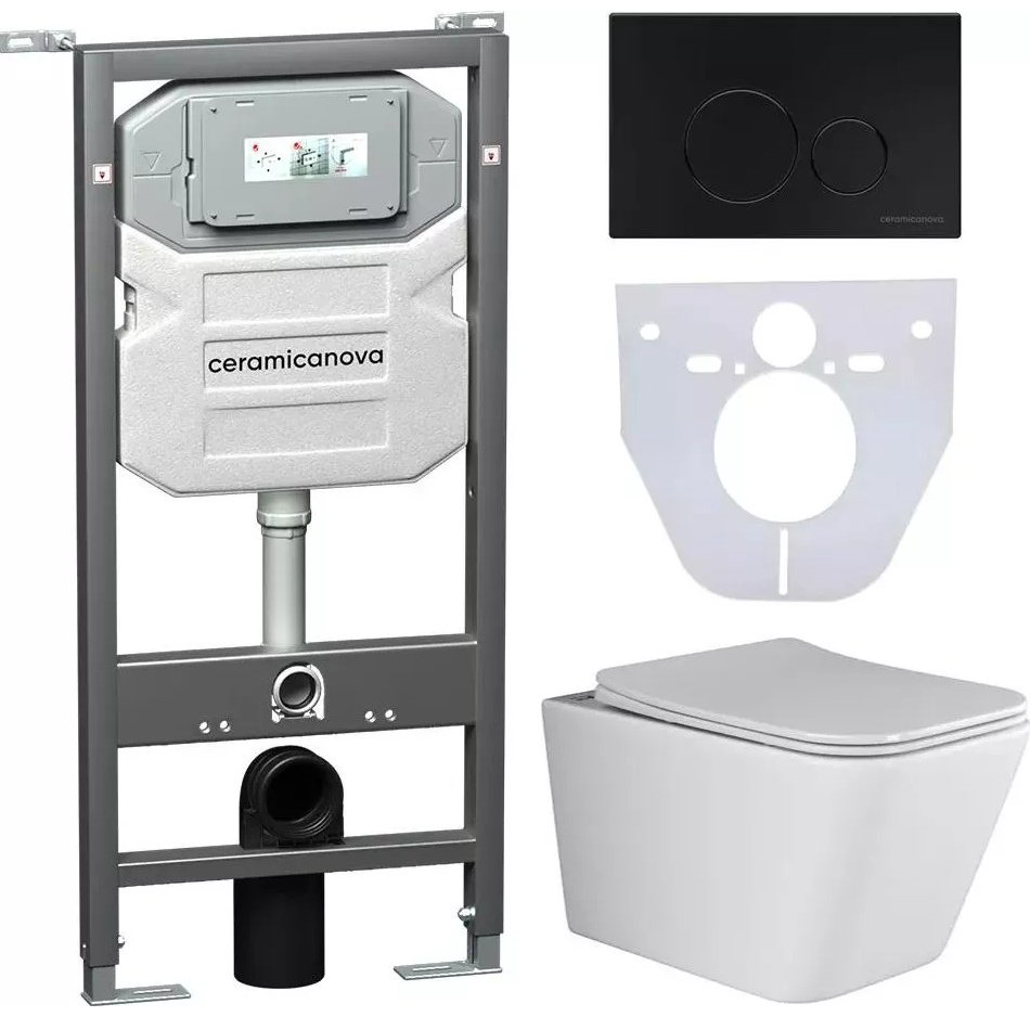 Унитаз Ceramicanova CN3007_1001B_1000 с инсталляцией белый купить,569400