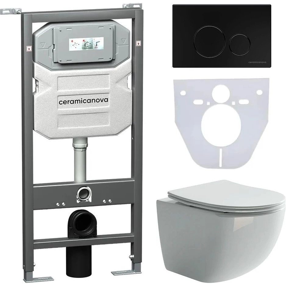 Ceramicanova унитаз с инсталляцией CN3009_1001B_1000, санфарфор