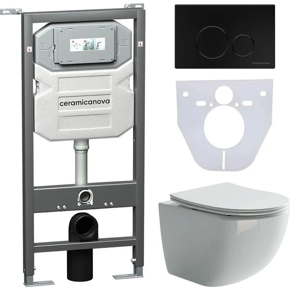 Унитаз Ceramicanova CN3009_1001B_1000 с инсталляцией белый купить,547200