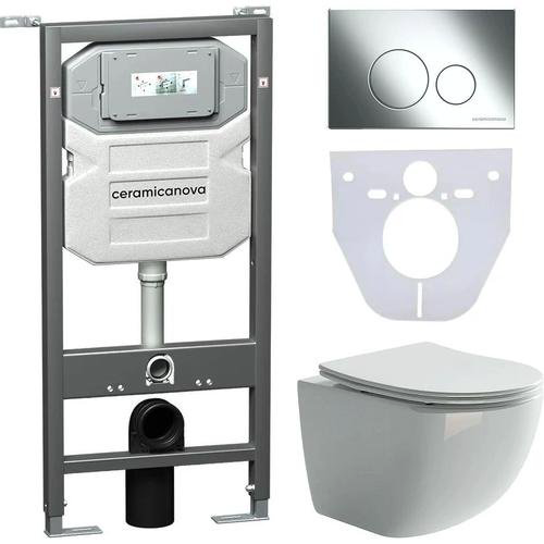 Унитаз Ceramicanova CN3009_1001CH_1000 с инсталляцией белый купить,544464