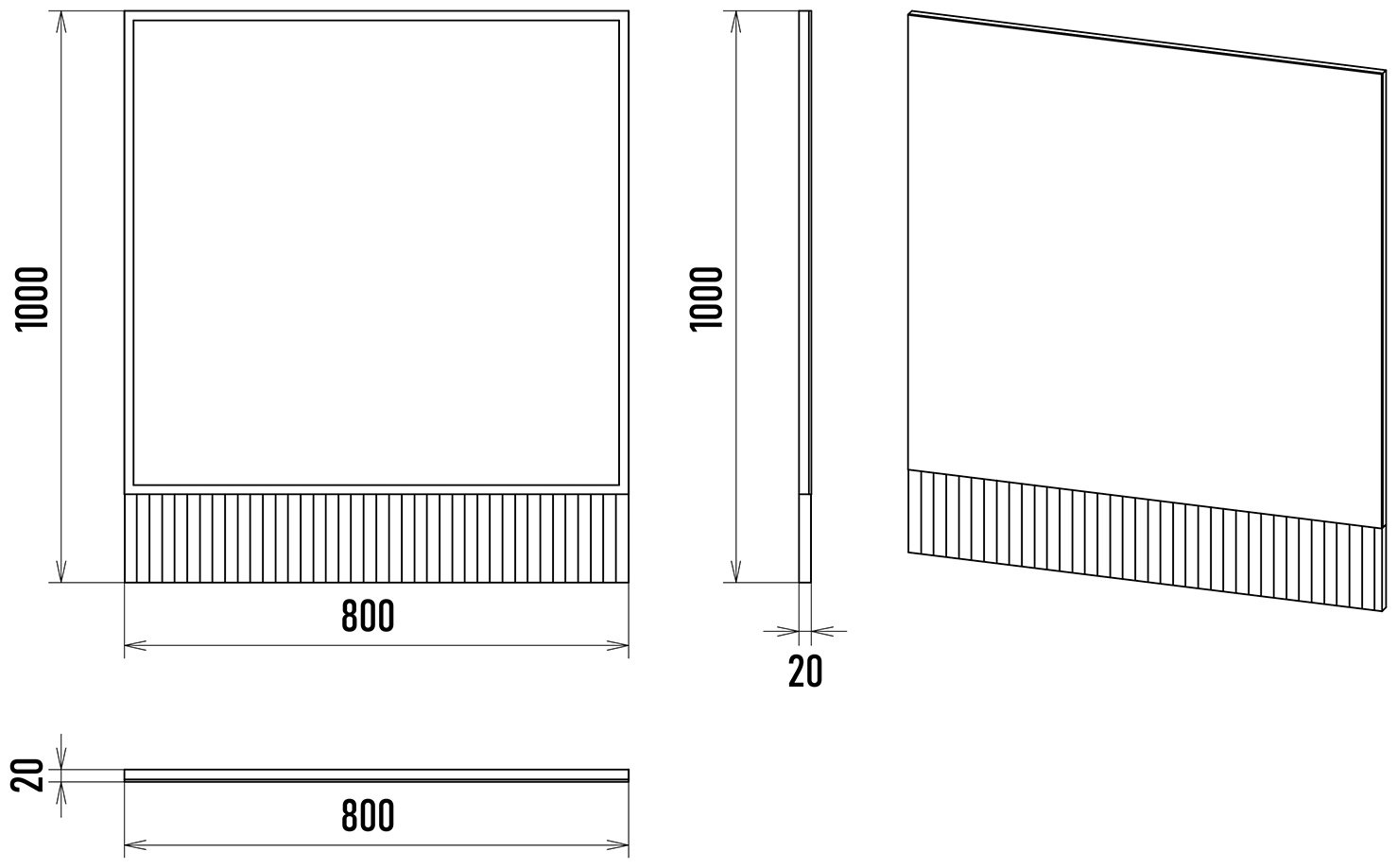 Зеркало настенное Brevita Dakota 80x100см купить,NaN