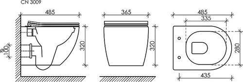 Ceramicanova унитаз с инсталляцией CN3009_1002W_1000, санфарфор купить,0