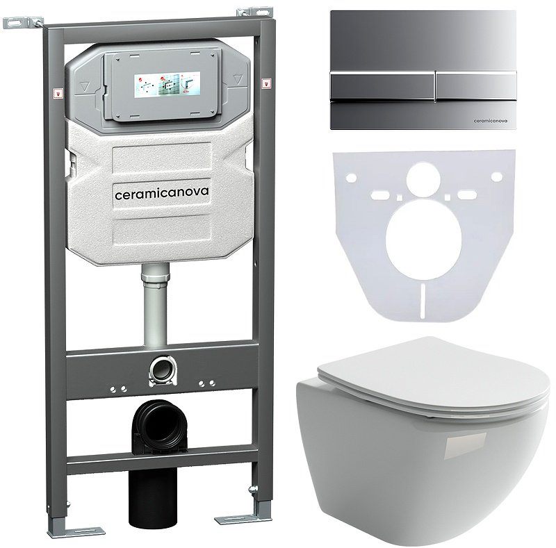 Унитаз Ceramicanova CN4002_1002M_1000 с инсталляцией белый купить,NaN