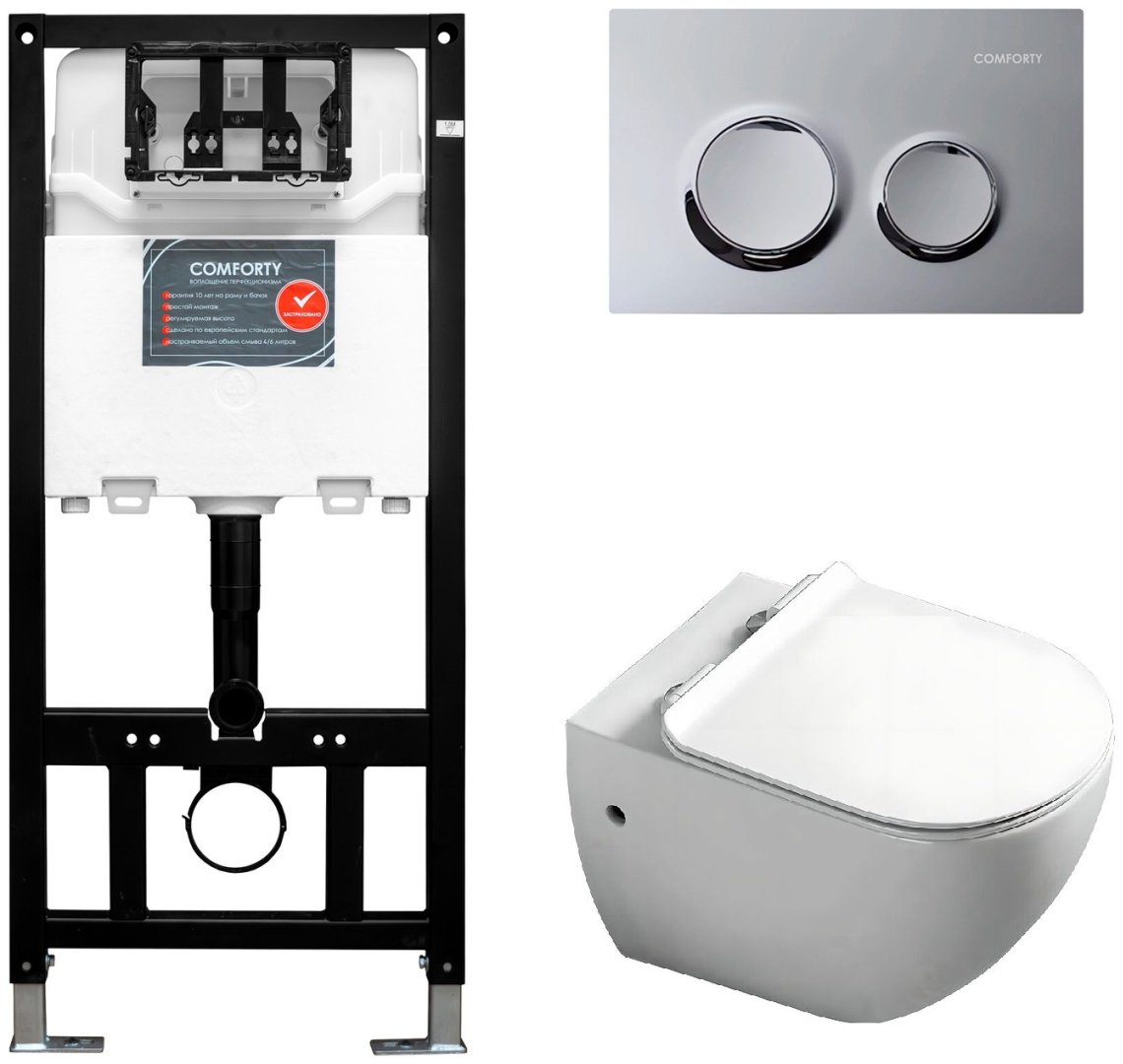 Comforty унитаз с инсталляцией COMFORTY 104, санфаянс - ForteMarket Comforty унитаз с инсталляцией COMFORTY 104, санфаянс купить,0