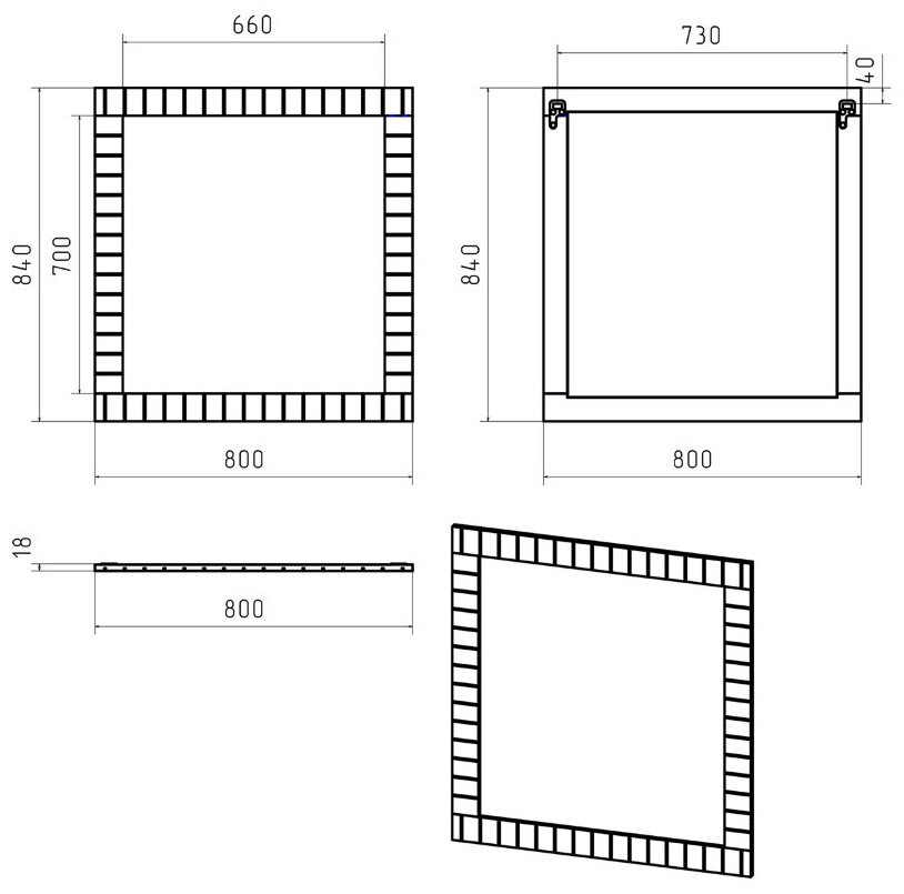 Зеркало настенное Brevita 80x84 см - ForteMarket Зеркало настенное Brevita 80x84 см купить,0