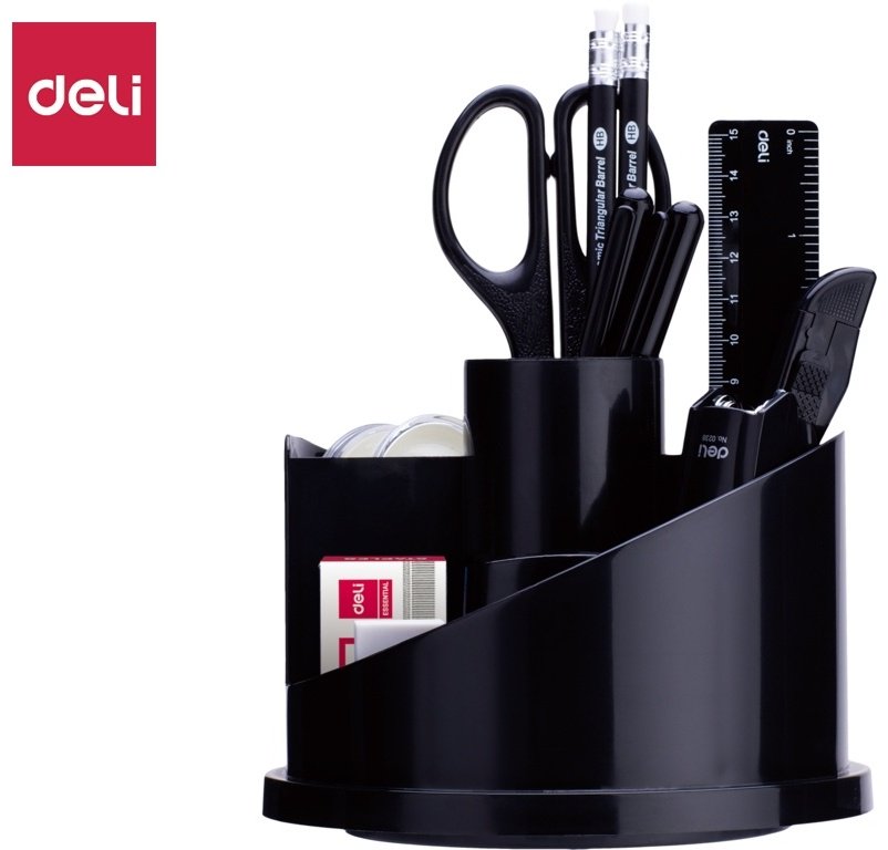 Настольный органайзер DELI 38251A, предметов 15 шт, черный купить,NaN