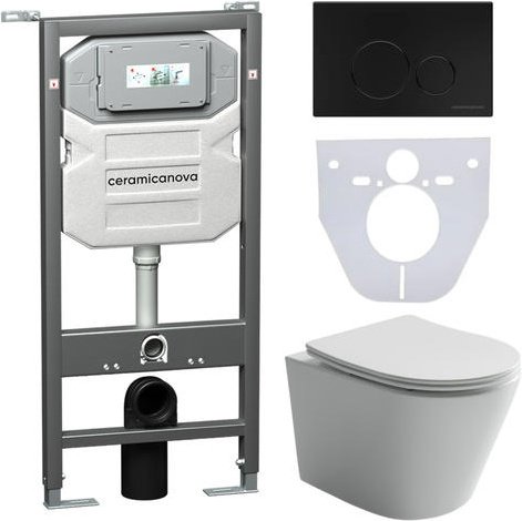 Унитаз с инсталляцией Ceramicanova CN6000_1001B_1000 с инсталляцией белый