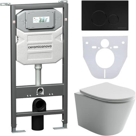 Унитаз с инсталляцией Ceramicanova CN6000_1001B_1000 с инсталляцией белый купить,556901