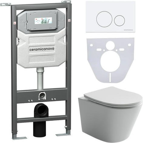 Унитаз Ceramicanova CN6000_1001W_1000 с инсталляцией белый купить,NaN